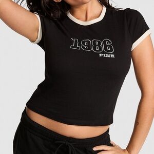 PINK Retro Short Sleeve 1986 Cotton Tee Women Size Medium